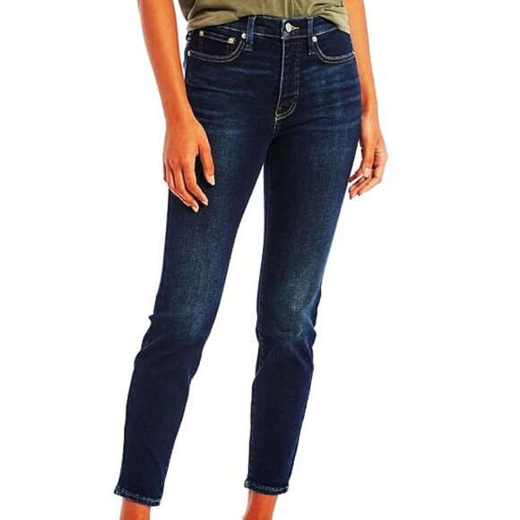 LUCKY jeans 4 27 R dark wash Mid Rise Straight Sweet VGUC cowgirl boho - Picture 8 of 9